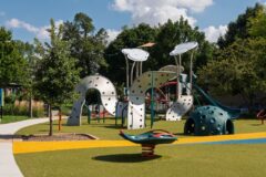 outdoor climbing wall and other climbing structures