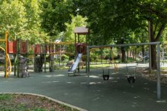 swings and playground equipment